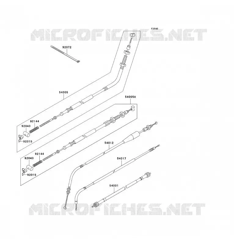 CABLES Kawasaki QUAD 300 2006 KLF300  KLF300B6F