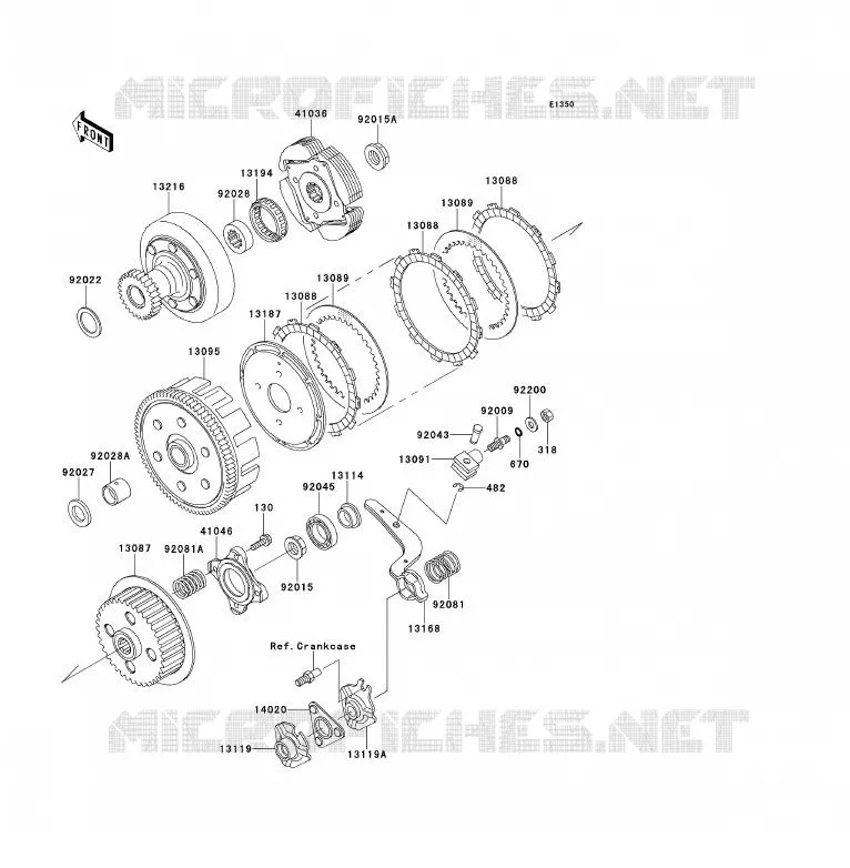 CLUTCH Kawasaki QUAD 300 1994 KLF300  KLF300-B7