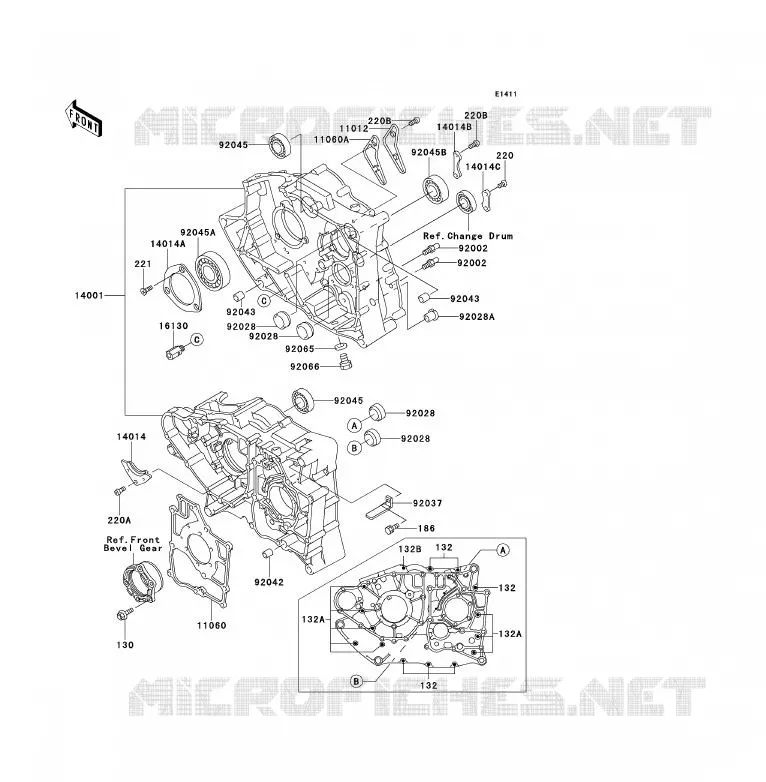 CRANKCASE(S) Kawasaki QUAD 300 1994 KLF300  KLF300-B7
