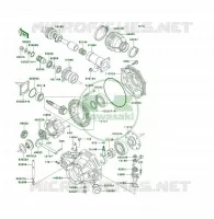 DRIVE SHAFT   FINAL GEAR voor Kawasaki KLF300 1994