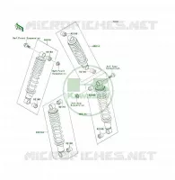 SUSPENSION   SHOCK ABSORBER voor Kawasaki KLF300 1994