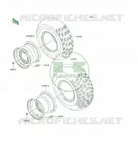 WHEELS   TIRES voor Kawasaki KLF300 1994