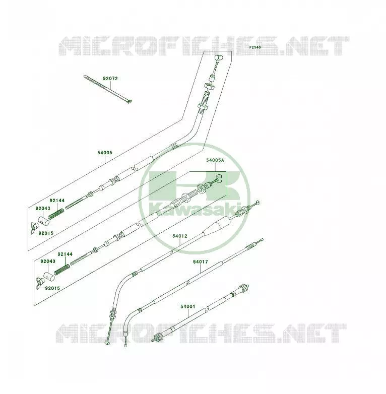 CABLES Kawasaki QUAD 300 1995 KLF300  KLF300-B8A