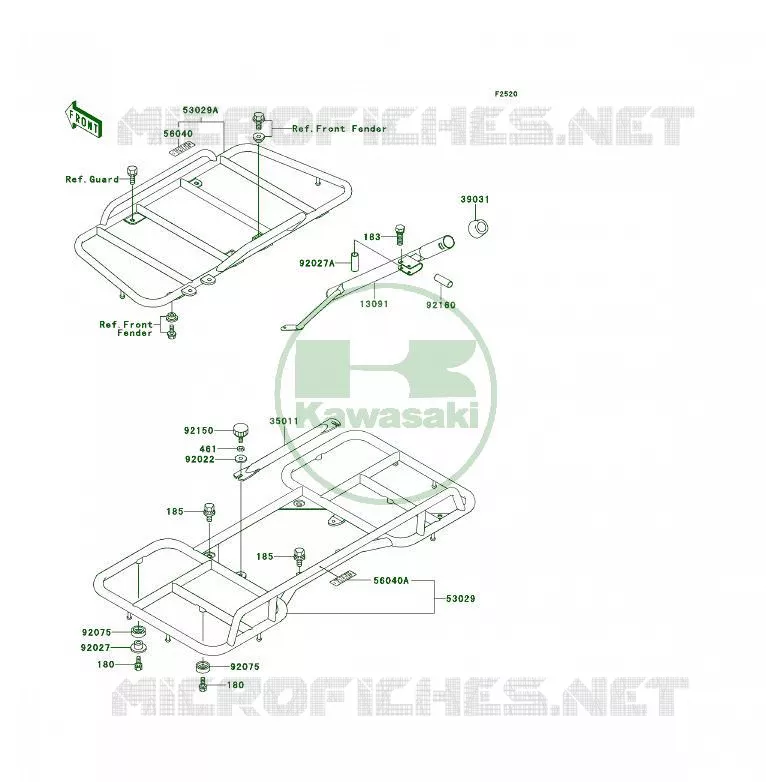 LUGGAGE (S) Kawasaki QUAD 300 1995 KLF300  KLF300-B8A