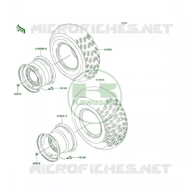 TIRES Kawasaki QUAD 300 1995 KLF300  KLF300-B8A