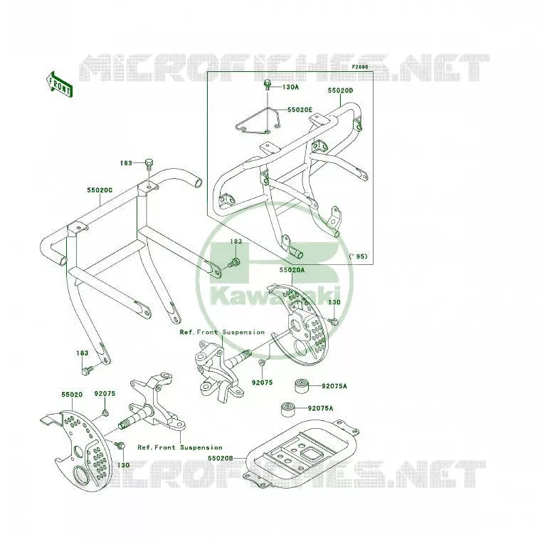 PROTECTION(S) Kawasaki QUAD 300 1995 KLF300  KLF300-B8A