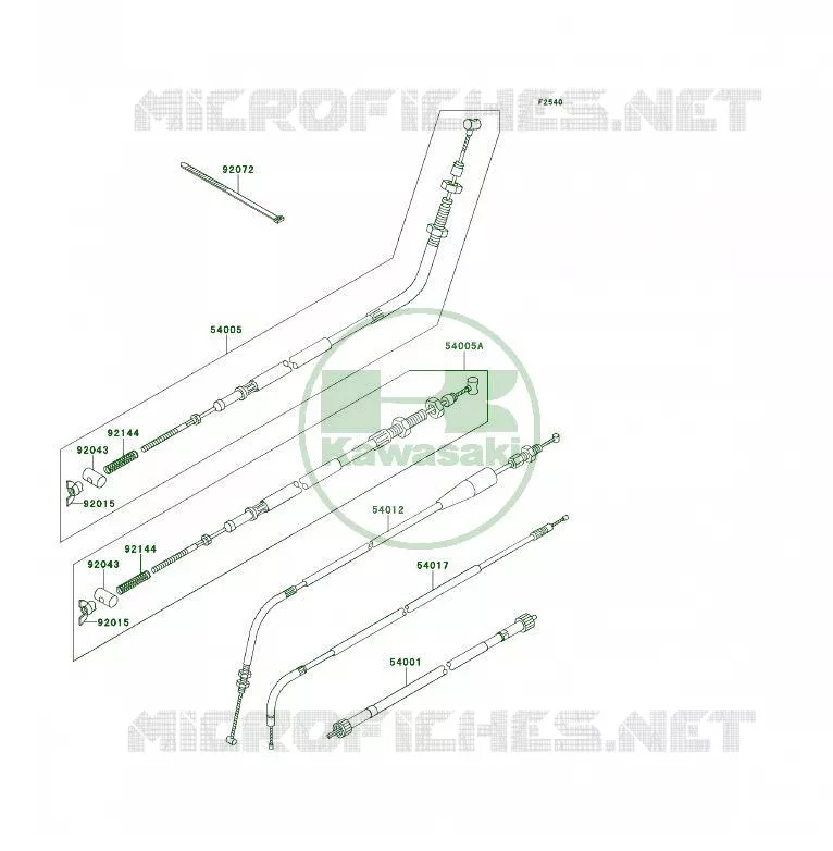 CABLES Kawasaki QUAD 300 1996 KLF300  KLF300-B9