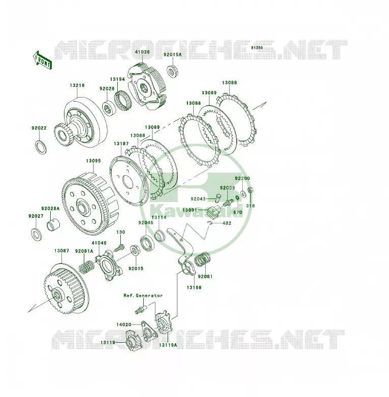 CLUTCH Kawasaki QUAD 300 1996 KLF300  KLF300-B9