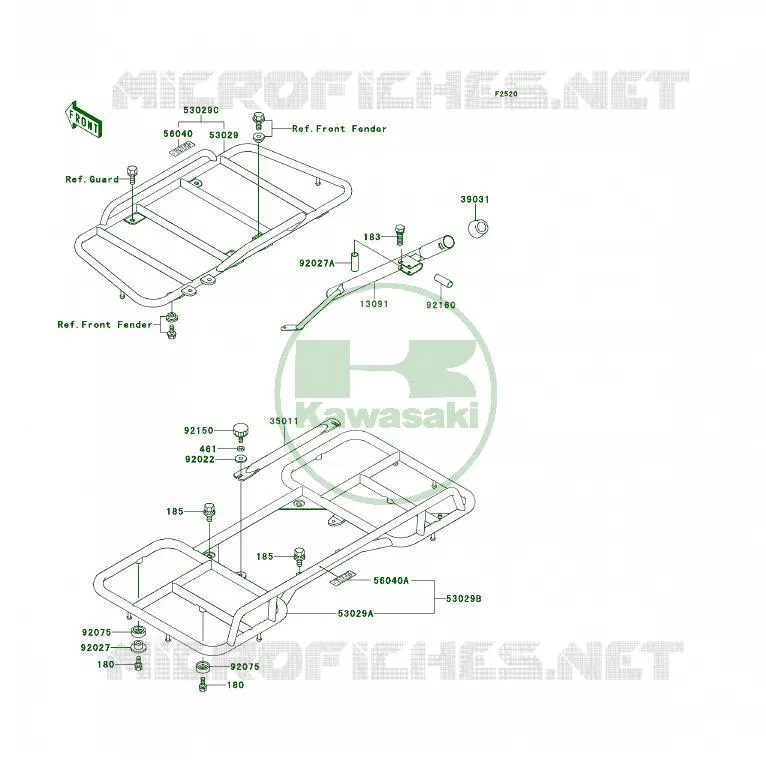 LUGGAGE (S) Kawasaki QUAD 300 1996 KLF300  KLF300-B9