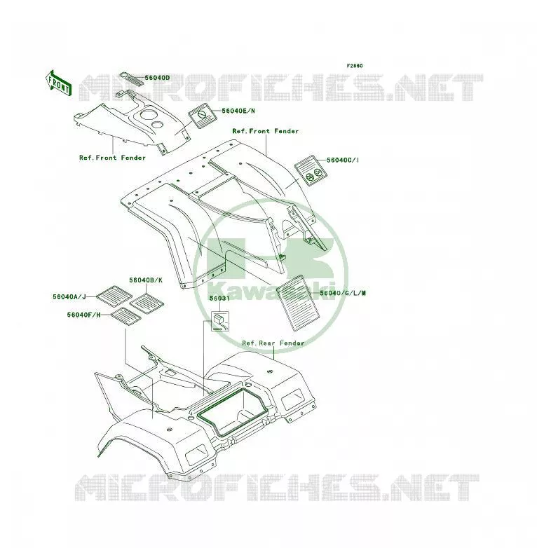 LABELS Kawasaki QUAD 300 1989 KLF300 4X4  KLF300-C1