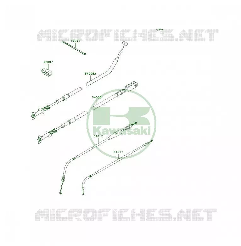 CABLES Kawasaki QUAD 300 2000 KLF300 4X4  KLF300-C12