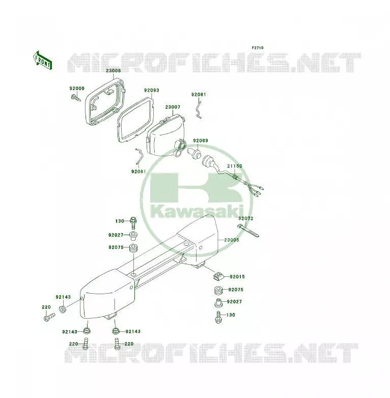 LENS(S) Kawasaki QUAD 300 2000 KLF300 4X4  KLF300-C12