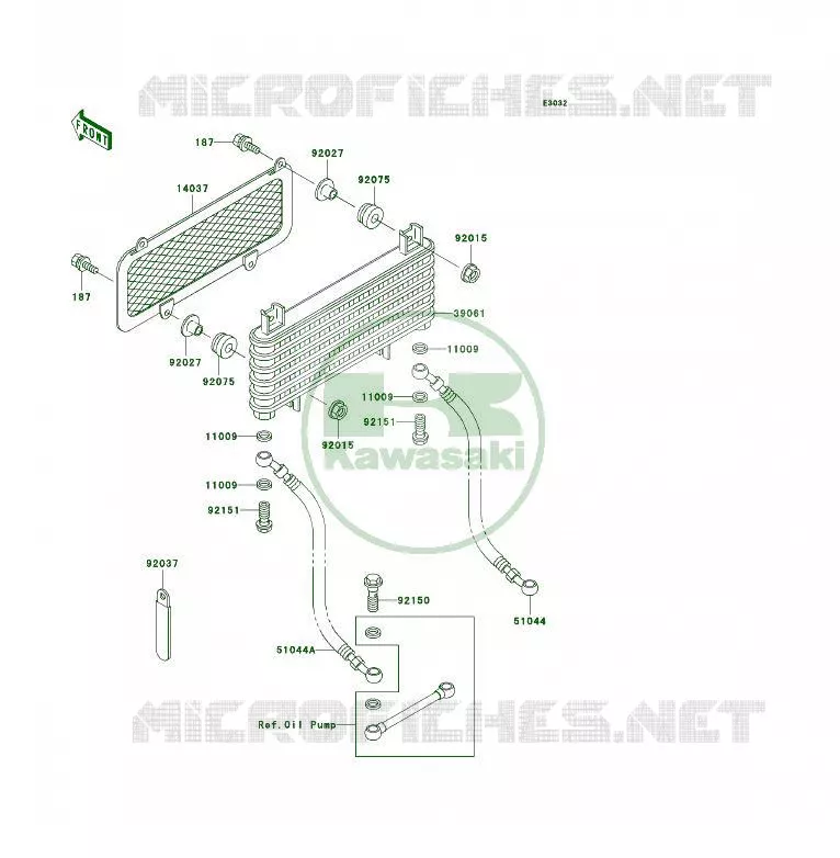 RADIATOR Kawasaki QUAD 300 2002 KLF300 4X4  KLF300-C14