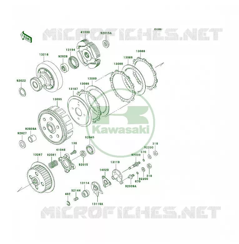 CLUTCH Kawasaki QUAD 300 2003 KLF300 4X4  KLF300-C15