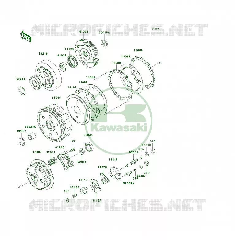 CLUTCH Kawasaki QUAD 300 2003 KLF300 4X4  KLF300-C15