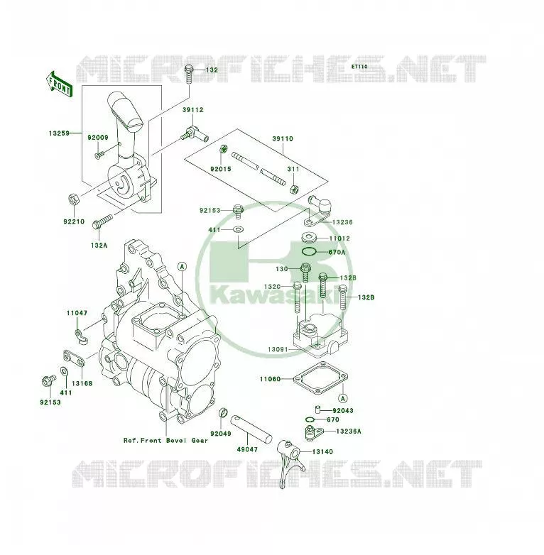 CONTROL Kawasaki QUAD 300 2003 KLF300 4X4  KLF300-C15