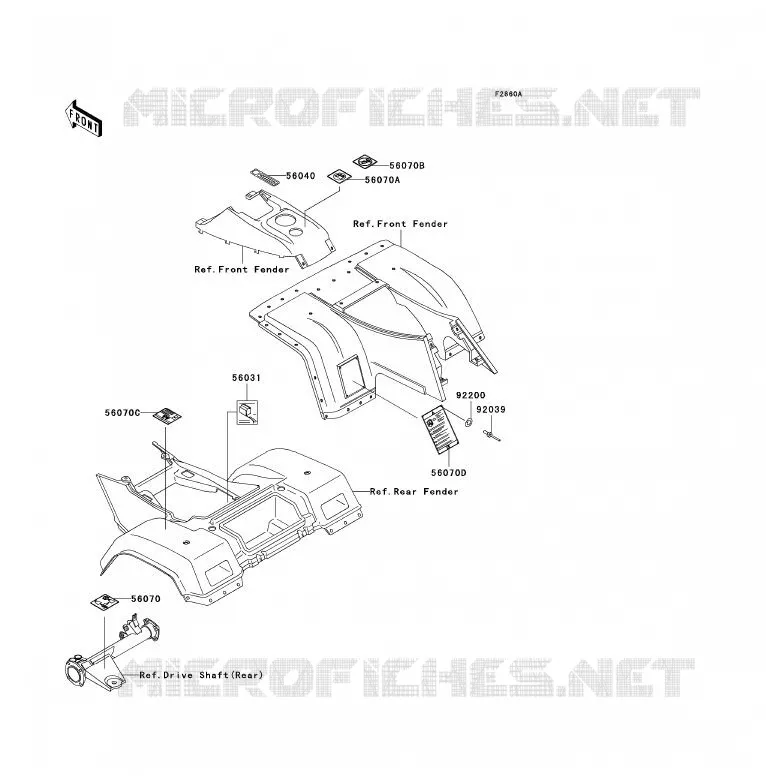 LABELS Kawasaki QUAD 300 2004 KLF300 4X4  KLF300-C16