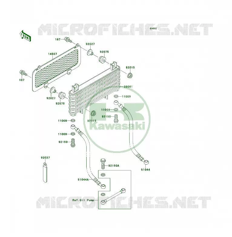 RADIATOR Kawasaki QUAD 300 1990 KLF300 4X4  KLF300-C2A