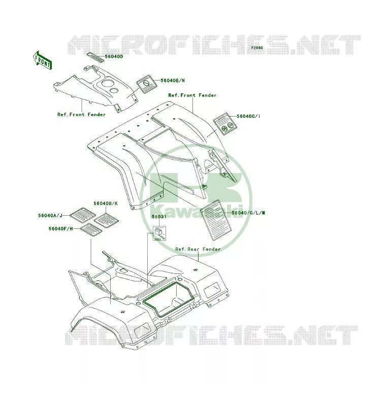 LABELS Kawasaki QUAD 300 1992 KLF300 4X4  KLF300-C4