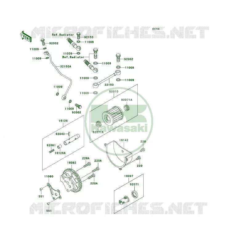 OIL PUMP Kawasaki QUAD 300 1992 KLF300 4X4  KLF300-C4