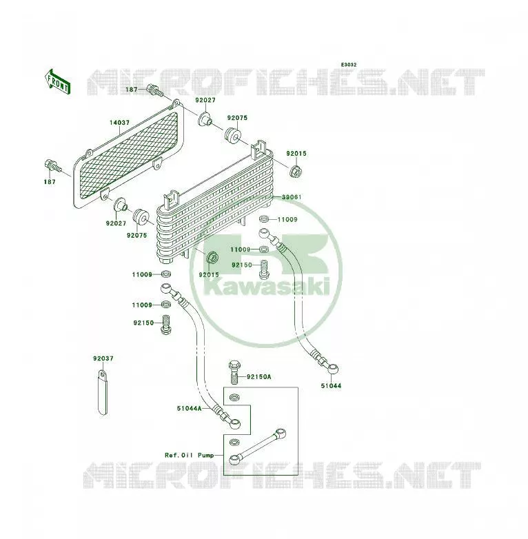 RADIATOR Kawasaki QUAD 300 1993 KLF300 4X4  KLF300-C5