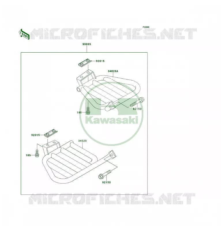 OPTION PARTS(REPOSE PIED) Kawasaki QUAD 300 1994 KLF300 4X4  KLF300-C6