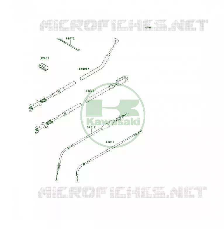 CABLES Kawasaki QUAD 300 1994 KLF300 4X4  KLF300-C6