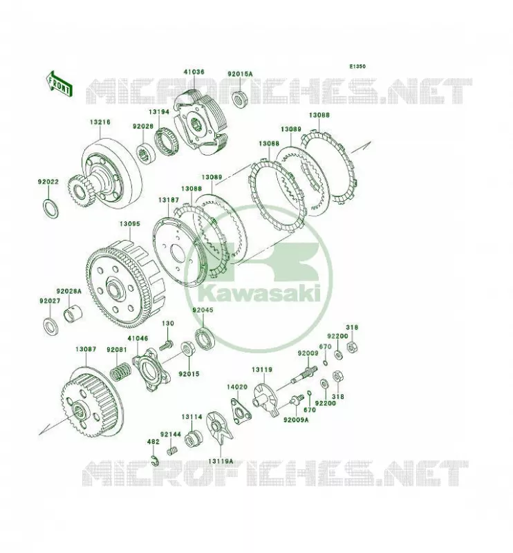 CLUTCH Kawasaki QUAD 300 1996 KLF300 4X4  KLF300-C8