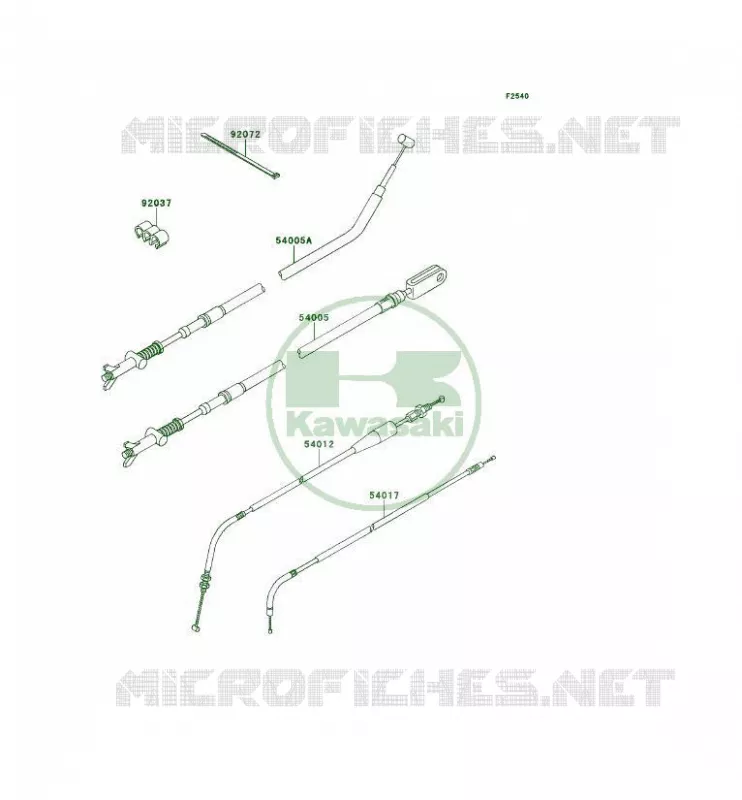 CABLES Kawasaki QUAD 300 1996 KLF300 4X4  KLF300-C8