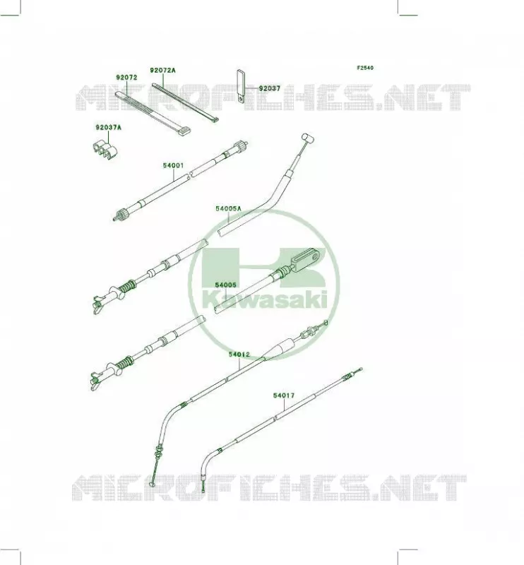 CABLES Kawasaki QUAD 300 1996 KLF300 4X4  KLF300-C8
