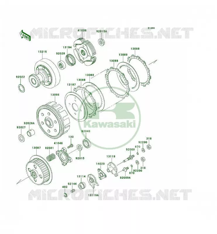 CLUTCH Kawasaki QUAD 300 1996 KLF300 4X4  KLF300-C8