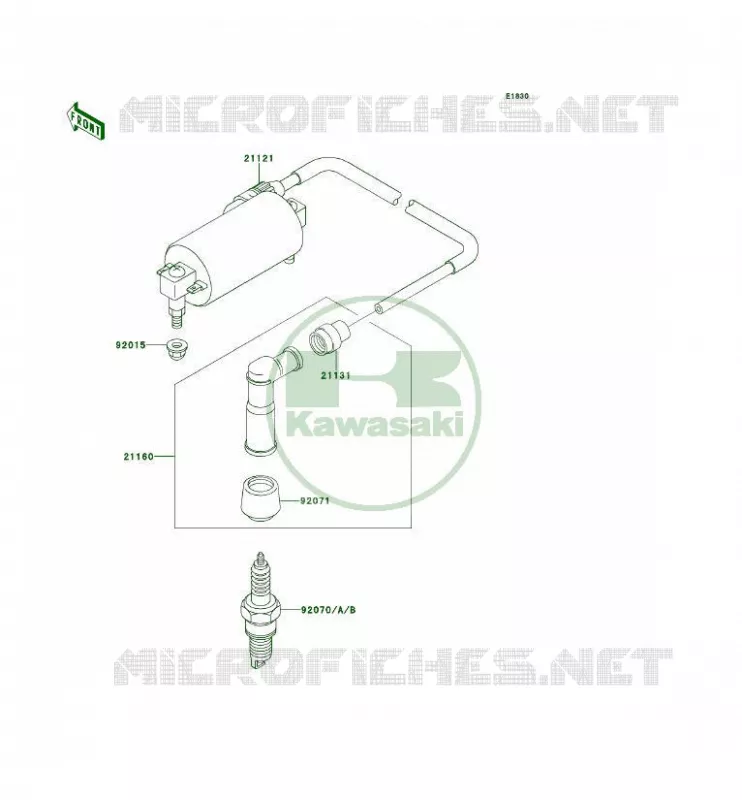 IGNITION SYSTEM Kawasaki QUAD 300 1996 KLF300 4X4  KLF300-C8