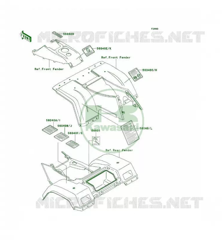 LABELS Kawasaki QUAD 300 1997 KLF300 4X4  KLF300-C9