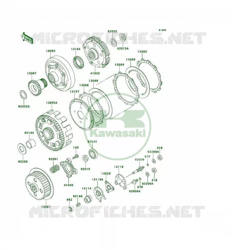 CLUTCH Kawasaki QUAD 400 1993 KLF400 4X4  KLF400-B1