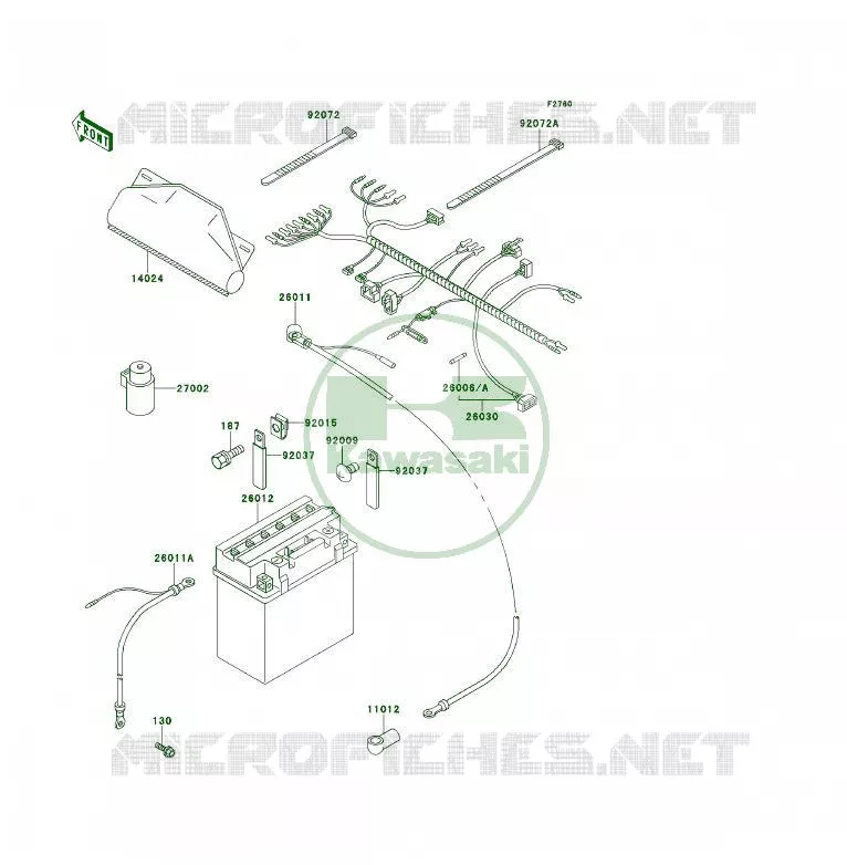 CHASSIS ELECTRICAL EQUIPMENT Kawasaki QUAD 400 1993 KLF400 4X4  KLF400-B1