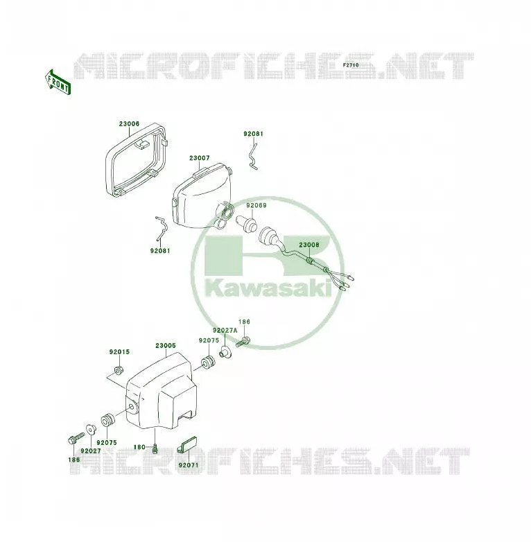 LENS(S) Kawasaki QUAD 400 1993 KLF400 4X4  KLF400-B1