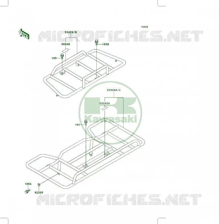 LUGGAGE (S) Kawasaki QUAD 400 1993 KLF400 4X4  KLF400-B1