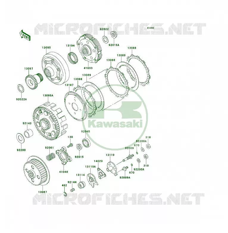 CLUTCH Kawasaki QUAD 400 1993 KLF400 4X4  KLF400-B1