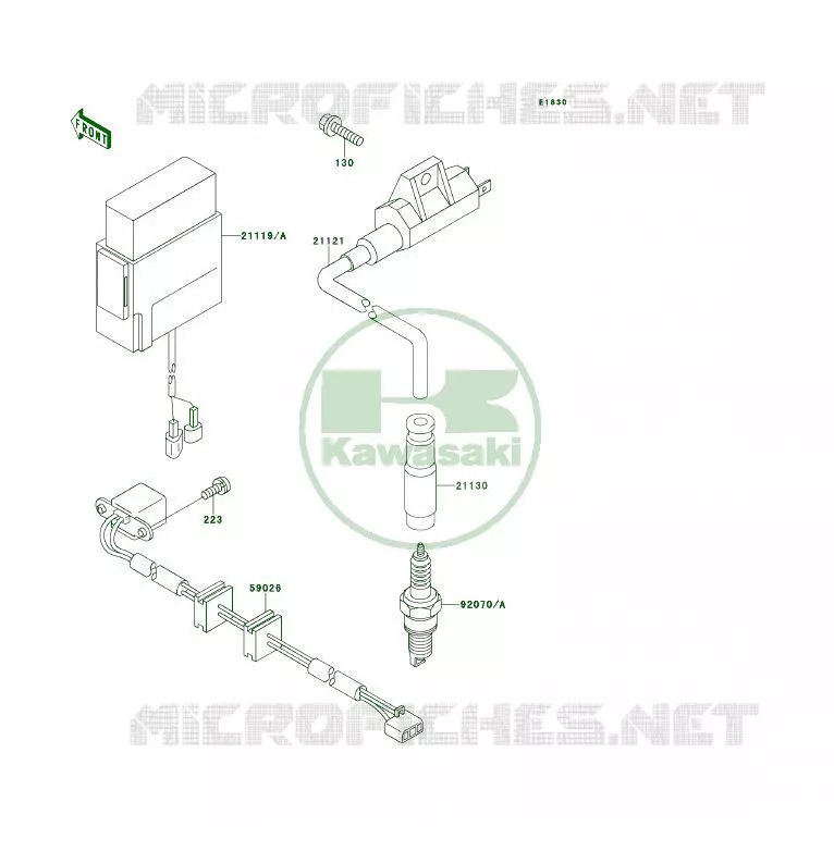 IGNITION SYSTEM Kawasaki QUAD 400 1993 KLF400 4X4  KLF400-B1