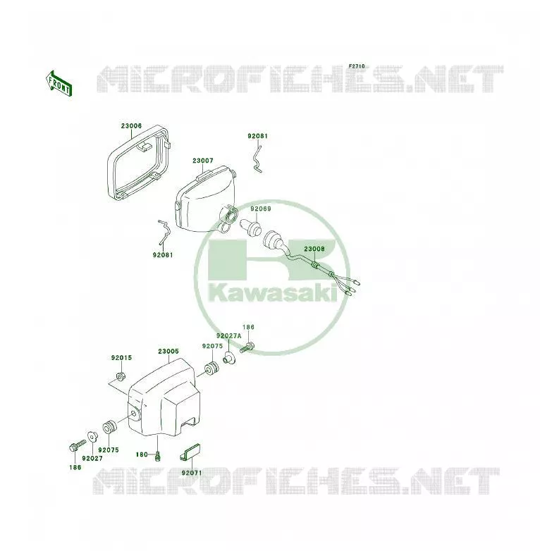 LENS(S) Kawasaki QUAD 400 1993 KLF400 4X4  KLF400-B1