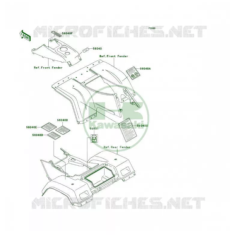 LABELS Kawasaki QUAD 400 1993 KLF400 4X4  KLF400-B1A