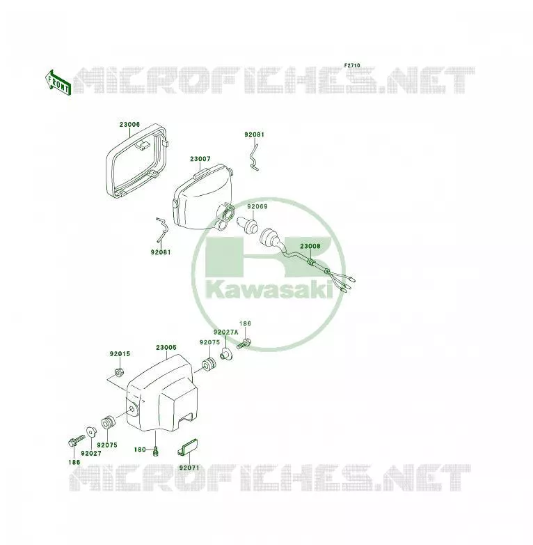 LENS(S) Kawasaki QUAD 400 1993 KLF400 4X4  KLF400-B1A