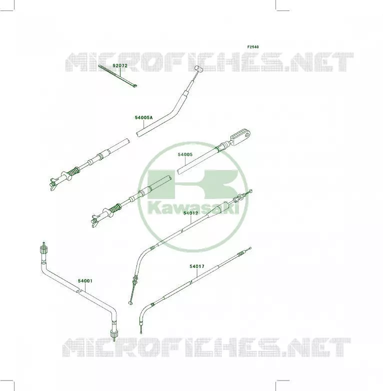 CABLES Kawasaki QUAD 400 1994 KLF400 4X4  KLF400-B2