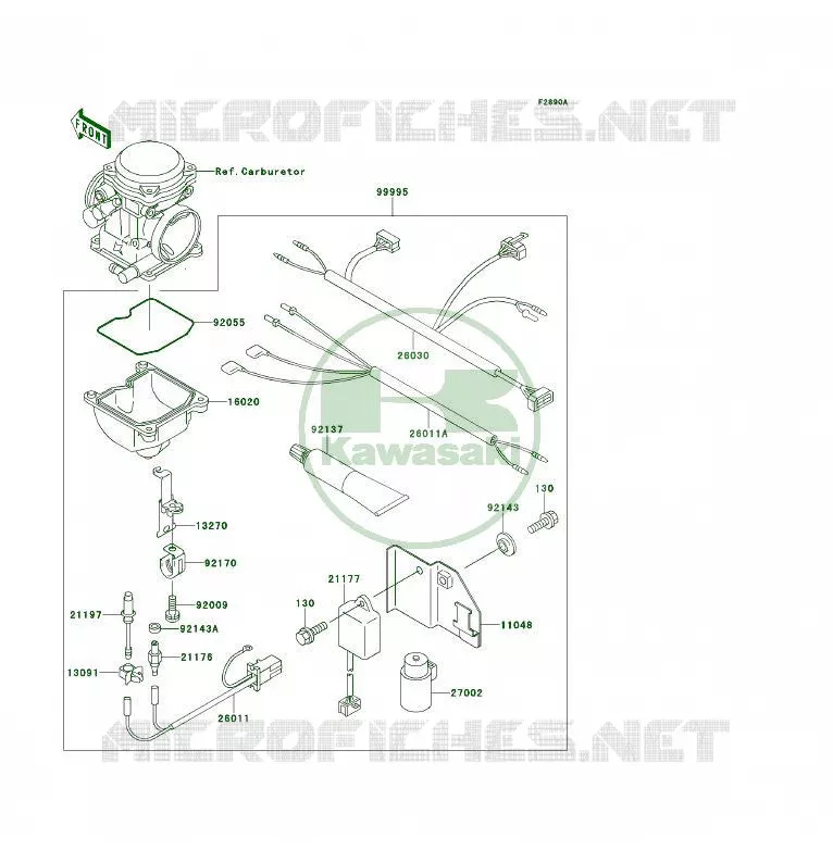 OPTION PARTS(CARBURATEUR) Kawasaki QUAD 400 1994 KLF400 4X4  KLF400-B2