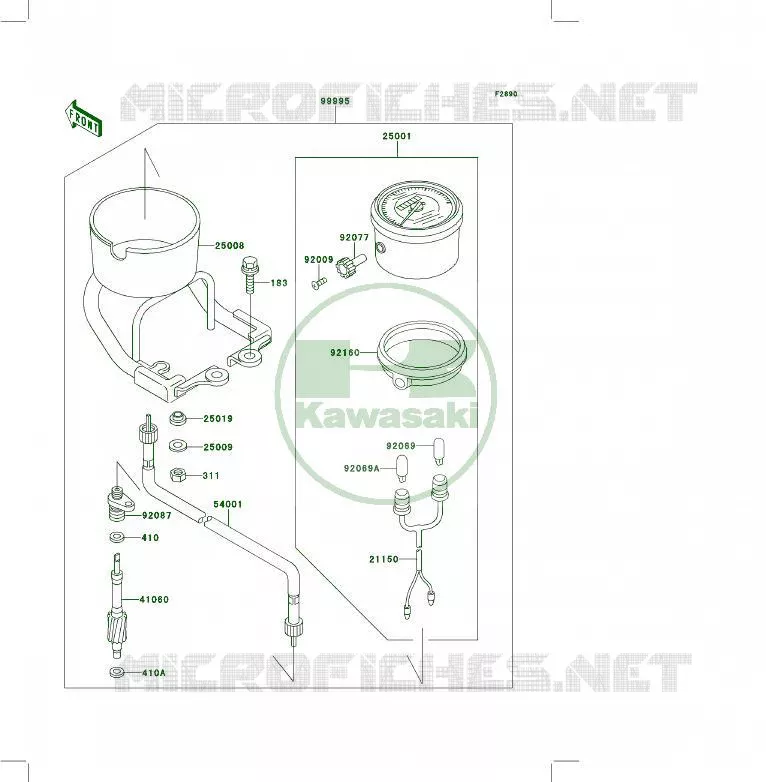 OPTION PARTS(COMPTEUR) Kawasaki QUAD 400 1994 KLF400 4X4  KLF400-B2
