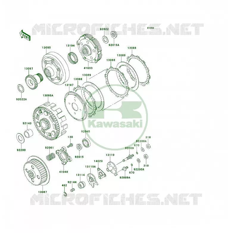 CLUTCH Kawasaki QUAD 400 1995 KLF400 4X4  KLF400-B3A