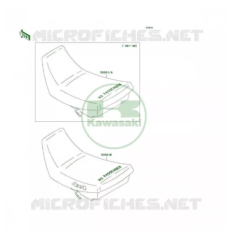 SEAT Kawasaki QUAD 400 1996 KLF400 4X4  KLF400-B4