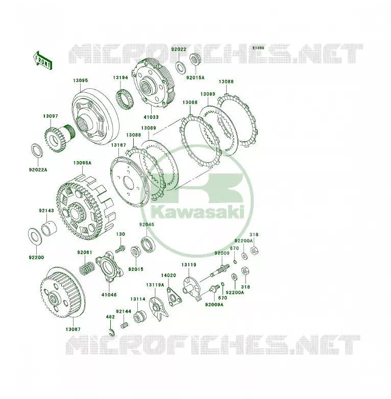 CLUTCH Kawasaki QUAD 400 1997 KLF400 4X4  KLF400-B5