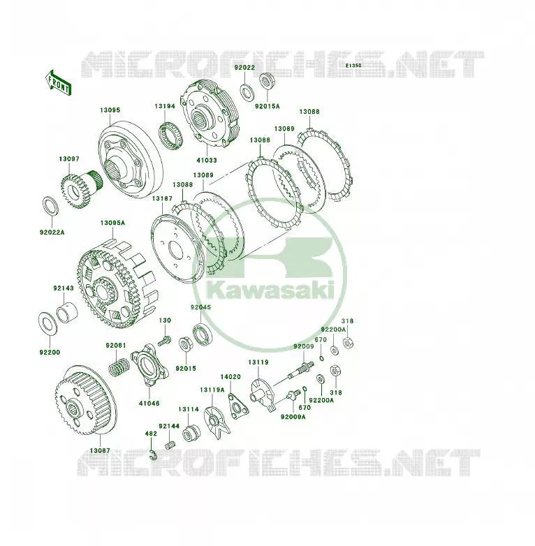 CLUTCH Kawasaki QUAD 400 1998 KLF400 4X4  KLF400-B6