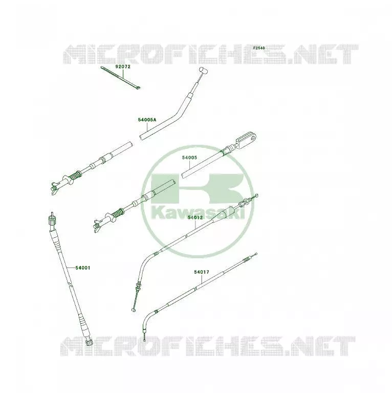 CABLES Kawasaki QUAD 400 1999 KLF400 4X4  KLF400-B7